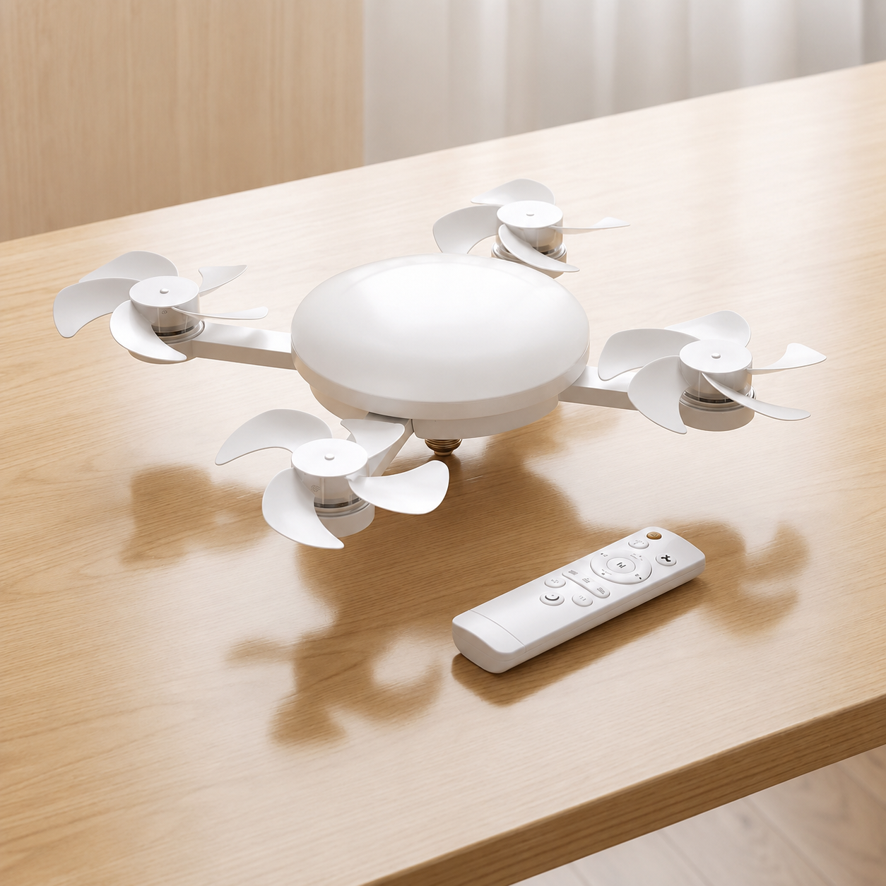 Ventilateur de Plafond LED 2-en-1 — Lumière + Ventilation, sans travaux