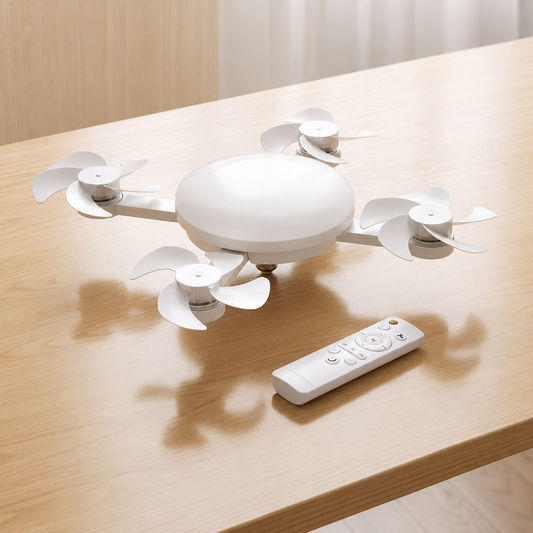 Ventilateur de Plafond LED 2-en-1 — Lumière + Ventilation, sans travaux