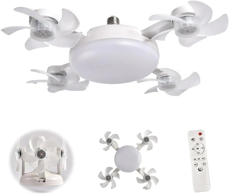 Ventilateur de Plafond LED 2-en-1 — Lumière + Ventilation, sans travaux