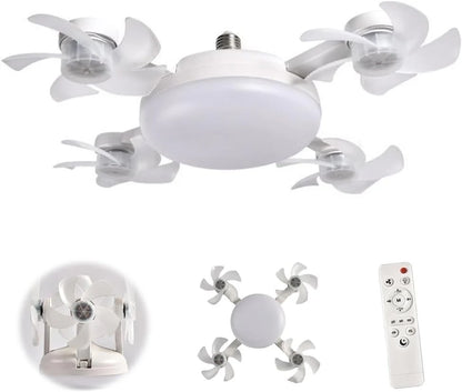 Ventilateur de Plafond LED 2-en-1 — Lumière + Ventilation, sans travaux