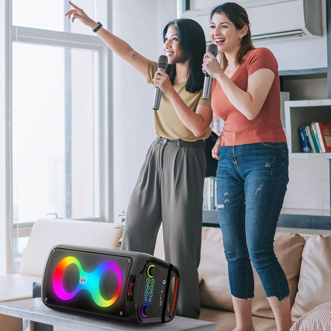 Enceinte Karaoké Portable + 2 Microphones