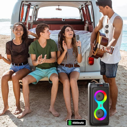 Enceinte Karaoké Portable + 2 Microphones